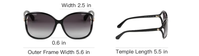 Kate Spade Polycarbonate Round Sunglasses Women's Black-4