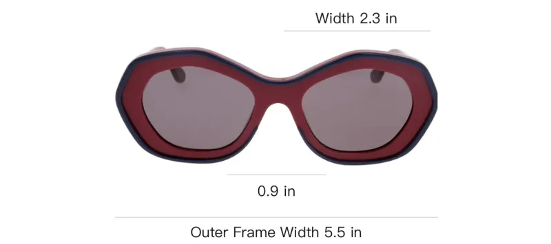 MARNI Irregular Shape Sunglasses Unisex Red-2