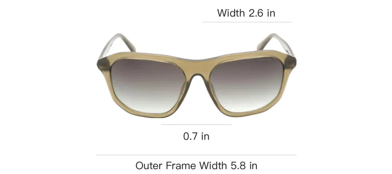 GUESS Injection Molded Rectangular Sunglasses Unisex Green-2