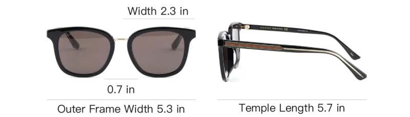 GUCCI Sunglasses Unisex Black-4