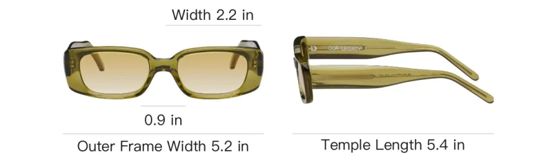 OUR LEGACY Acetate Irregular Shape Sunglasses Men's Green-3