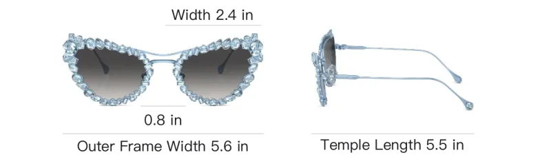 Swarovski Crystal embellished Clip on Frame Sunglasses-3