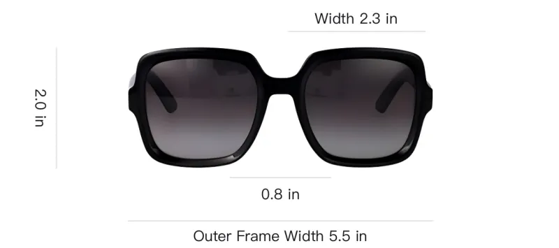 DIOR Acetate Square Sunglasses Women's Black-2