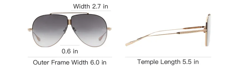 Valentino Aviator Sunglasses Unisex Gold-3