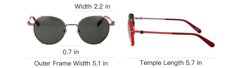 Moncler Metal Round Sunglasses Unisex Silver-4