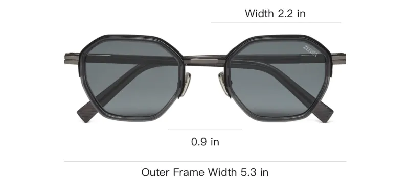 Ermenegildo Zegna Hexagon frame Sunglasses-3