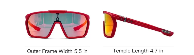 Chrome Hearts Nylon Acetate Irregular Shape Sunglasses Men's Red-3