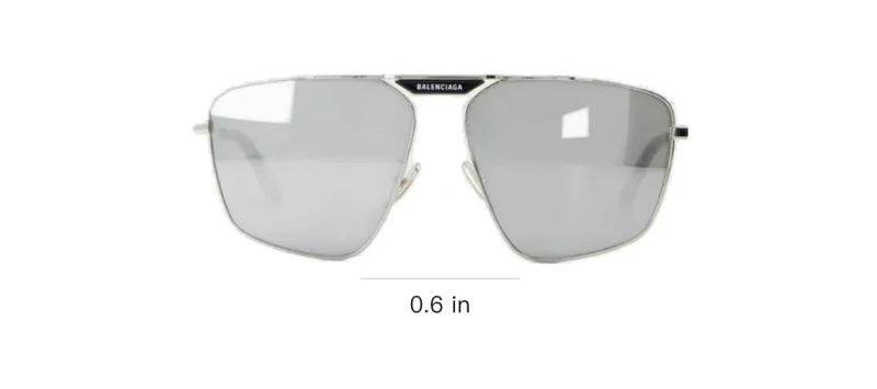 Balenciaga Metal Aviator Sunglasses Men's Silver-3