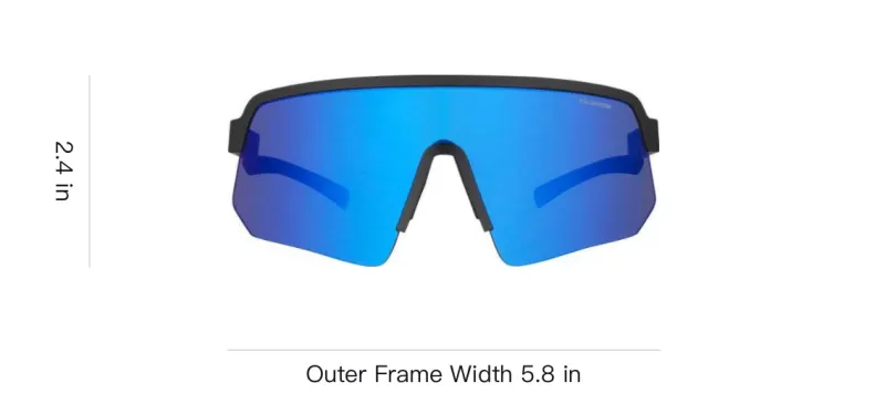 SALOMON Rubber Irregular Shape Sunglasses Men's Black-2
