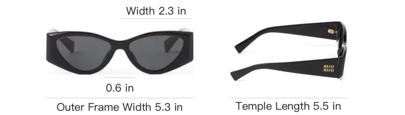 MIU MIU Eyewear Cat eye Frame Logo Sunglasses-5