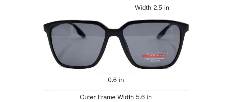 PRADA Square Sunglasses Men's Matte Black/Polarized-4