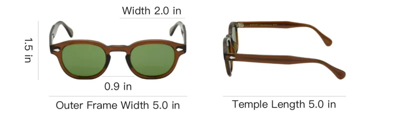 MOSCOT Acetate Oval Sunglasses Unisex Brown-3