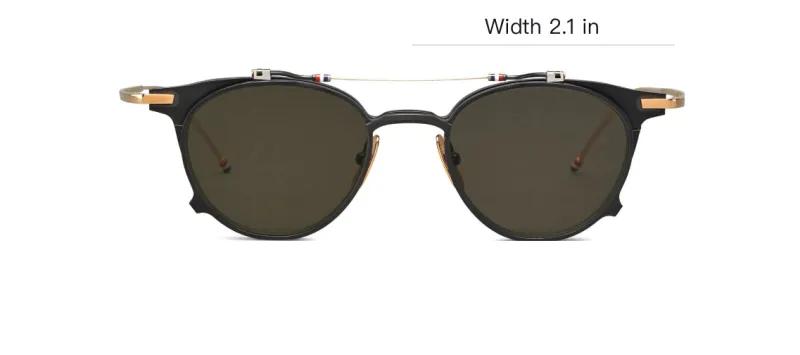 THOM BROWNE Round frame Flip up Sunglasses-3