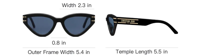 DIOR Sunglasses Unisex Black-3