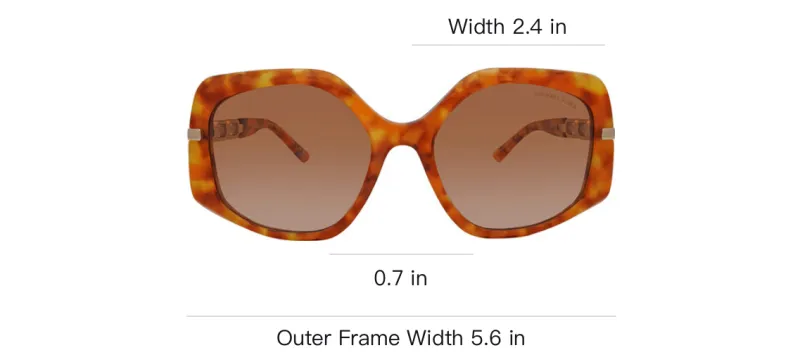 MICHAEL KORS Plastic Irregular Shape Sunglasses Women's Tortoiseshell-3