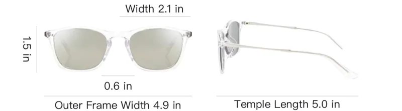 JINS TR90 Square Sunglasses Kids' Transparent-4