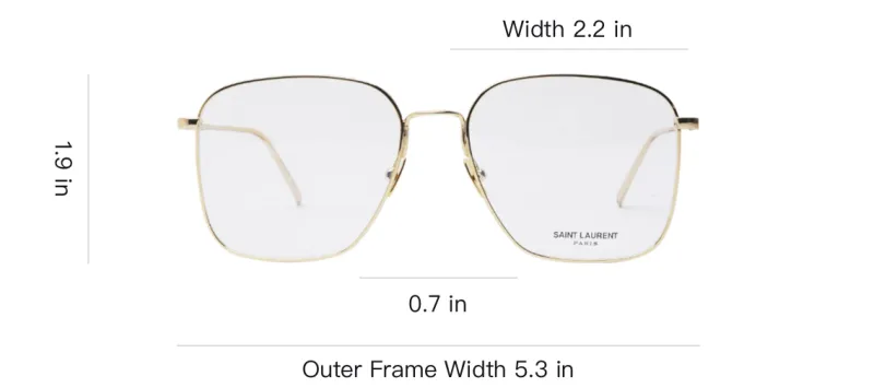 SAINT LAURENT Metal Irregular Shape Sunglasses Unisex Gold-3