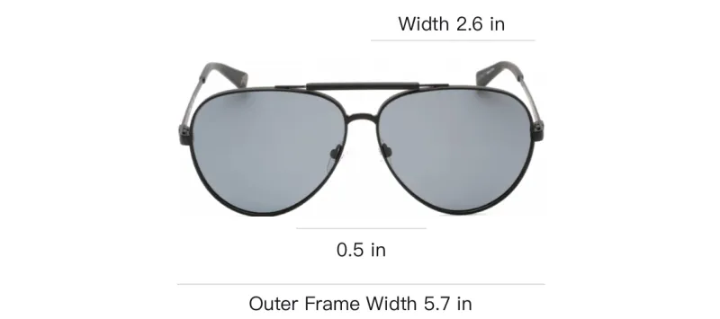 GUESS Metal Aviator Sunglasses Unisex Black-3