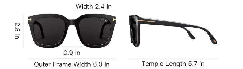 TOM FORD Plate And Metal Square Sunglasses Unisex Multicolor-3