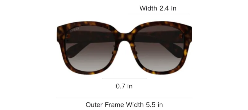 GUCCI Acetate Square Sunglasses Women's Tortoiseshell-3