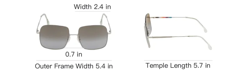 Paul Smith Metal Irregular Shape Sunglasses Women's Silver-3