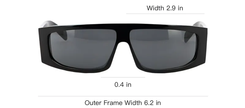 CELINE Acrylic Rectangular Sunglasses Men's Black-1