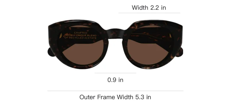 Chloe Plastic Oval Sunglasses Women's Umber-2