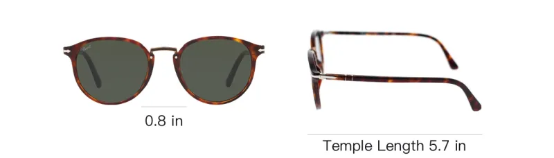 PERSOL Typewriter Round Frame Sunglasses-3