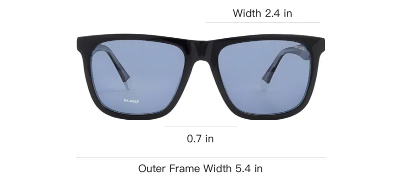 Polaroid Acetate Square Sunglasses Men's Black Crystal-2