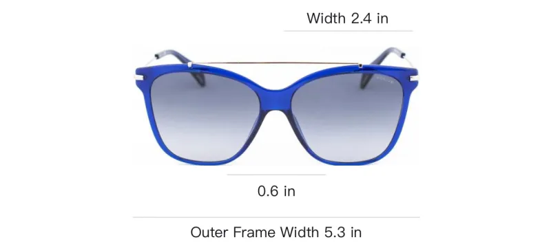 Police Metal Aviator Sunglasses Women's Blue-2