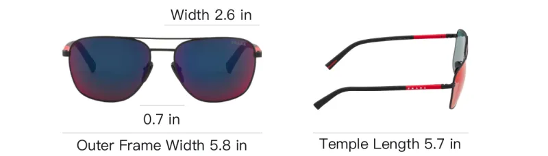 PRADA Metal Butterfly Sunglasses Men's Black-3
