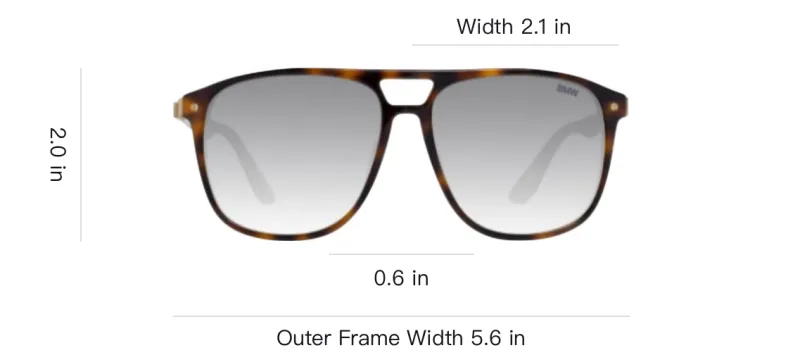 BMW Plastic Aviator Sunglasses Men's Tortoiseshell-3