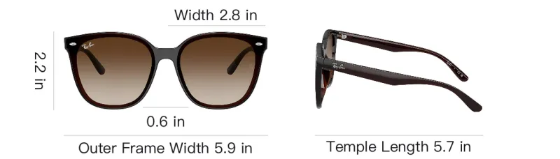 RayBan Square Sunglasses Unisex Brown-3