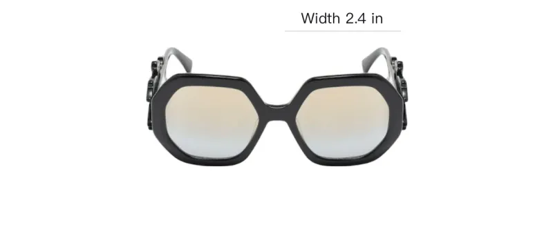 LONGCHAMP Bone Quality Irregular Shape Sunglasses Women's Black-2