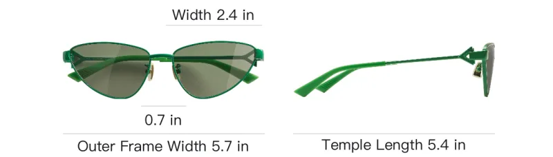 Balenciaga Plate Frame Cat Eye Sunglass Women's-3