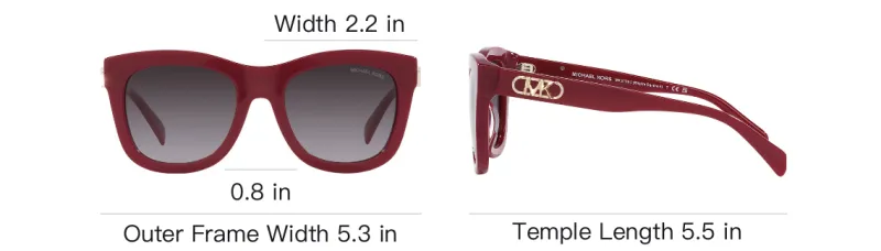 MICHAEL KORS Irregular Shape Sunglasses Women's Dark Red-5