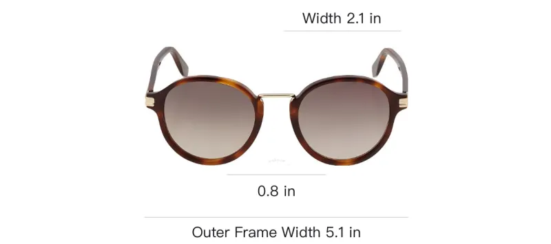 MARC JACOBS Acetate Round Sunglasses Men's Havana/Gold-2