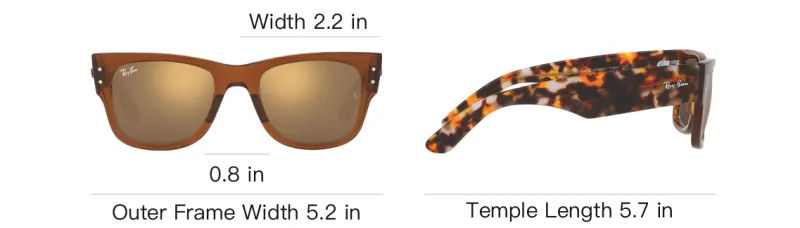 RayBan Acetate Square Sunglasses Unisex Brown-4