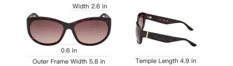 GUESS Injection Oval Sunglasses Women's Tortoiseshell-3