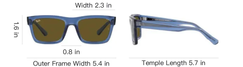 RayBan Warren Rectangular Frame Sunglasses-3