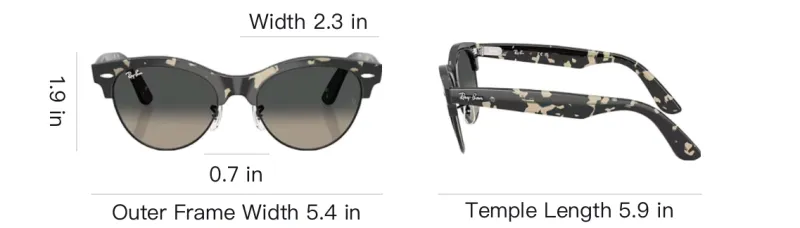 RayBan Propionic Acid Square Sunglasses Unisex Gray-3
