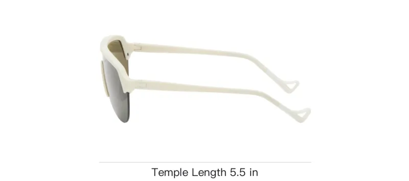 District Vision Titanium Nylon Browline Sunglasses Men's White-3