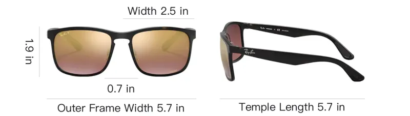 RayBan Injection Square Sunglasses Unisex Black-5