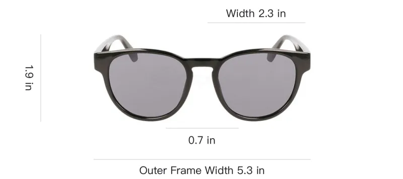 CK/Calvin Klein Polycarbonate Irregular Shape Sunglasses Unisex Black-3