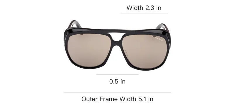 TOM FORD Jayden Square Frame Double Bridge Sunglasses-3