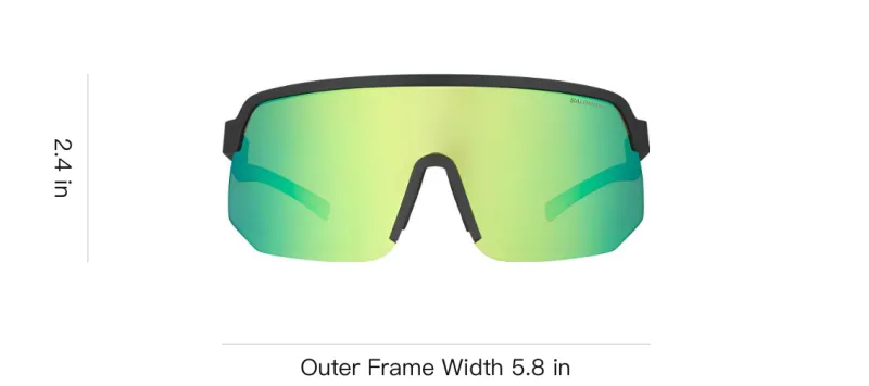 SALOMON Rubber Irregular Shape Sunglasses Unisex Black-2