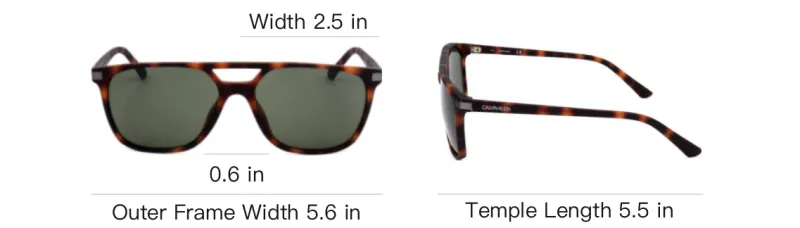 CK/Calvin Klein Aviator Sunglasses Men's Tortoiseshell-3