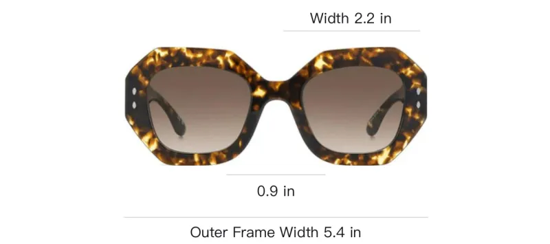 ISABEL MARANT Tortoiseshell Geometric frame Sunglasses-2