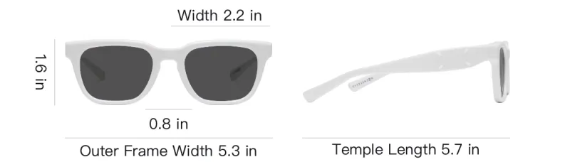 GENTLE MONSTER Plate Frame Irregular Shape Sunglasses Unisex White-2