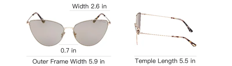 TOM FORD Cat eye frame Straight arms Sunglasses-8